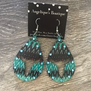 Ultra lightweight Wood Steer Earrings